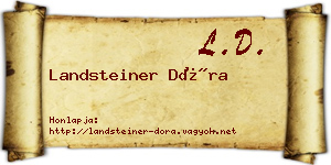 Landsteiner Dóra névjegykártya